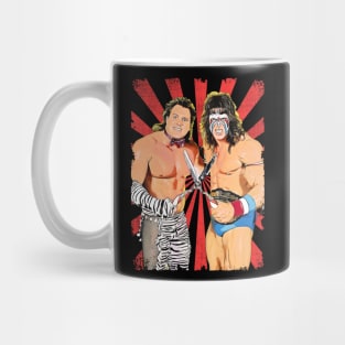 Beefcake and Ultimate Warrior Wrestling Vintage Fan Art Mug